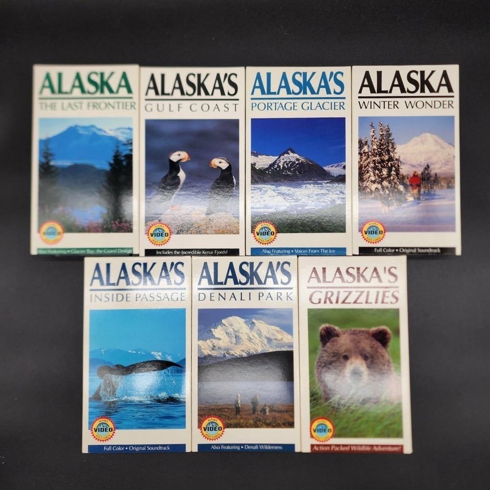 Alaska Video Postcards VHS Set Documentary Nature Wildlife 7 Tape Lot - Picture 2 of 3